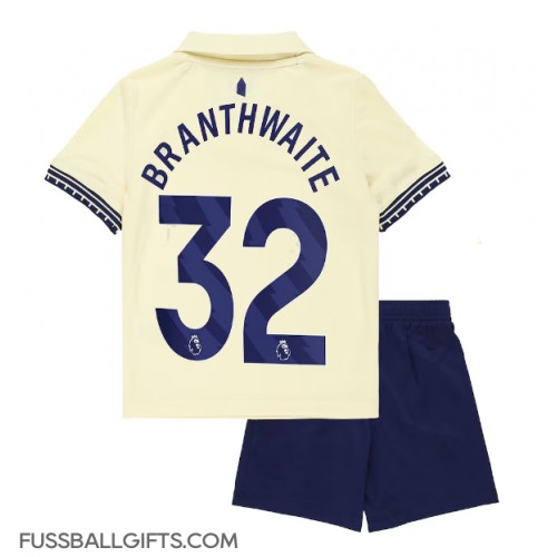 Everton Jarrad Branthwaite #32 Fußballbekleidung Auswärtstrikot Kinder 2025-26 Kurzarm (+ kurze hosen)